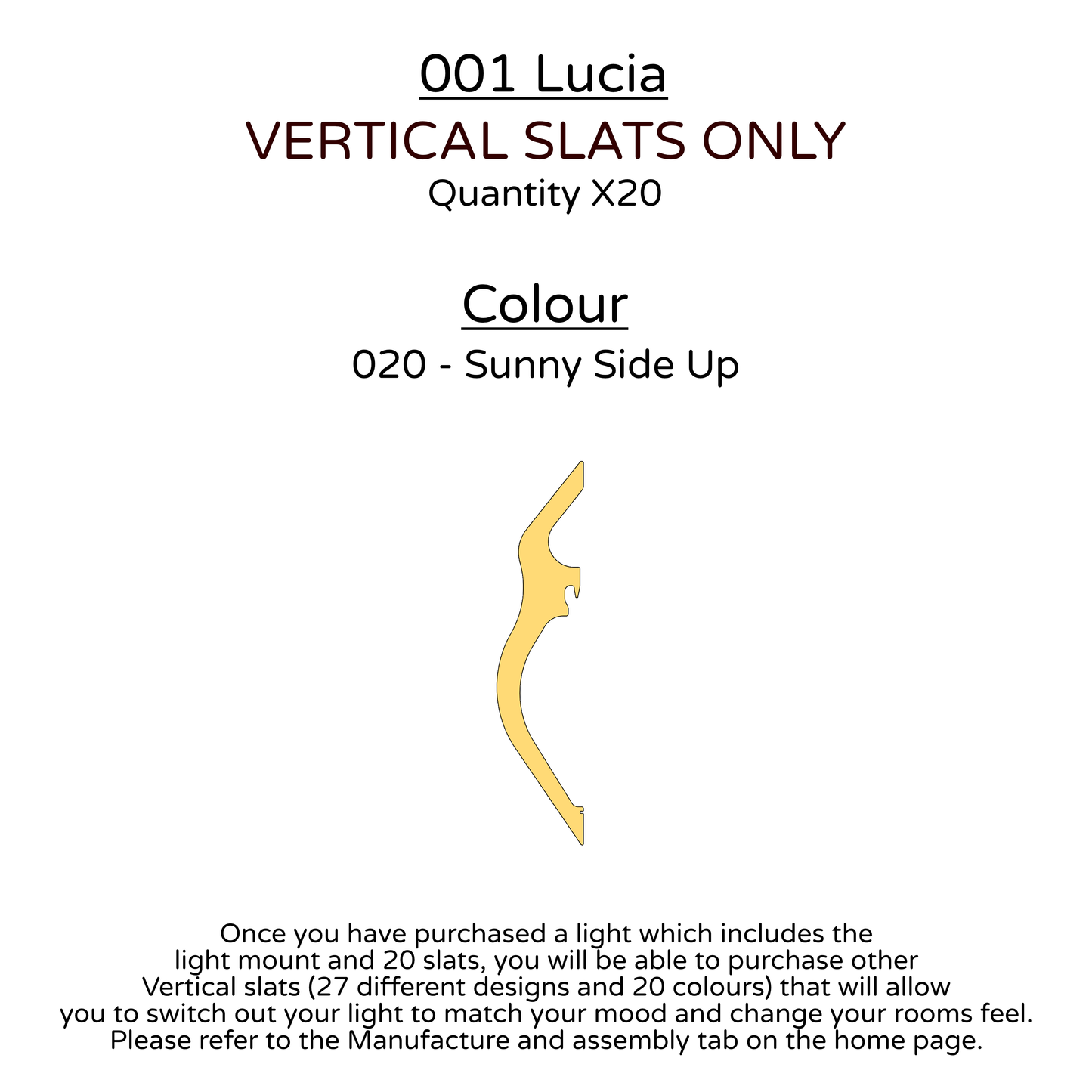 Ceiling Light - Vertical Slats - 001 Lucia