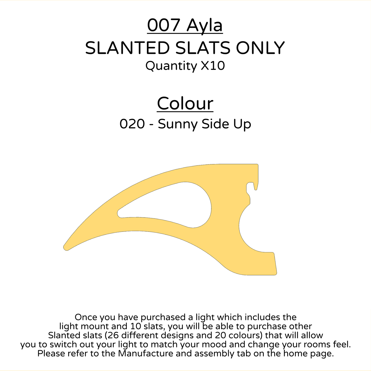 Ceiling Light - Slanted Slats - 007 Ayla