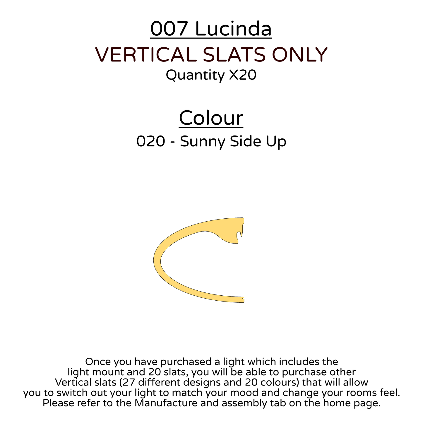 Ceiling Light - Vertical Slats - 007 Lucinda