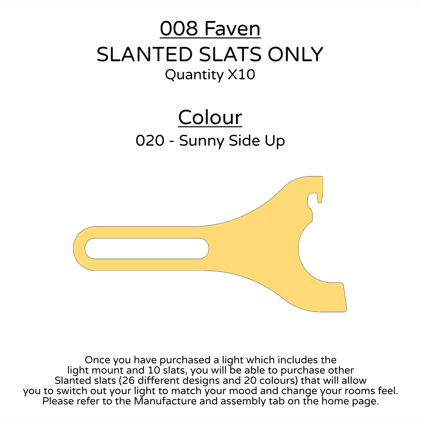 Ceiling Light - Slanted Slats - 008 Faven