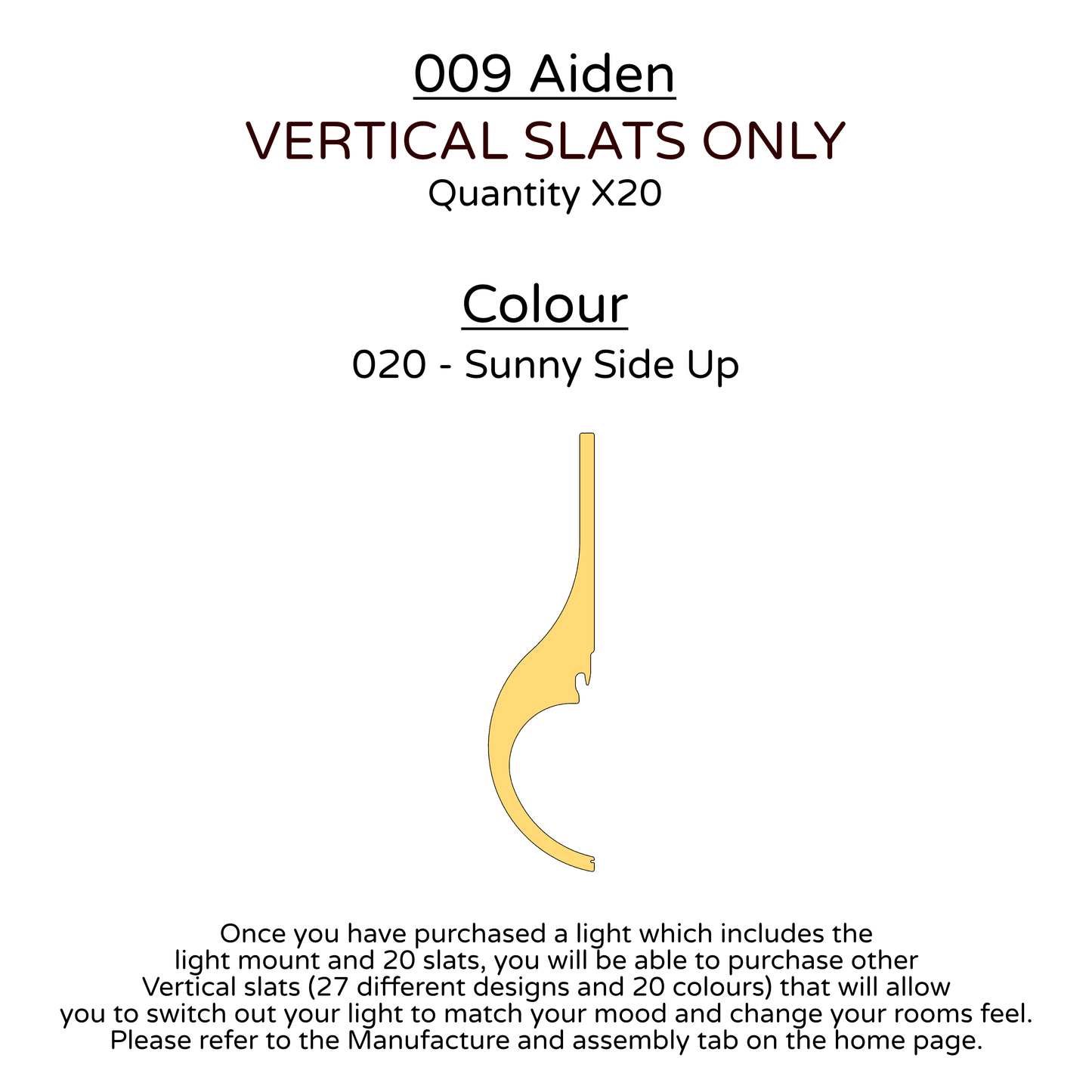 Ceiling Light - Vertical Slats - 009 Aiden