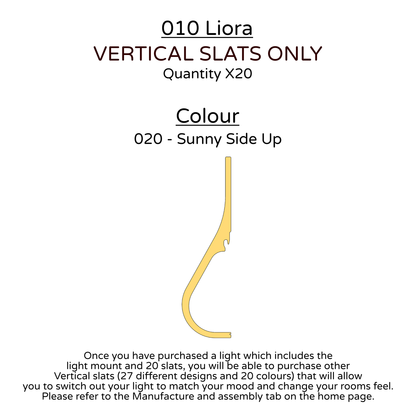 Ceiling Light - Vertical Slats - 010 Liora