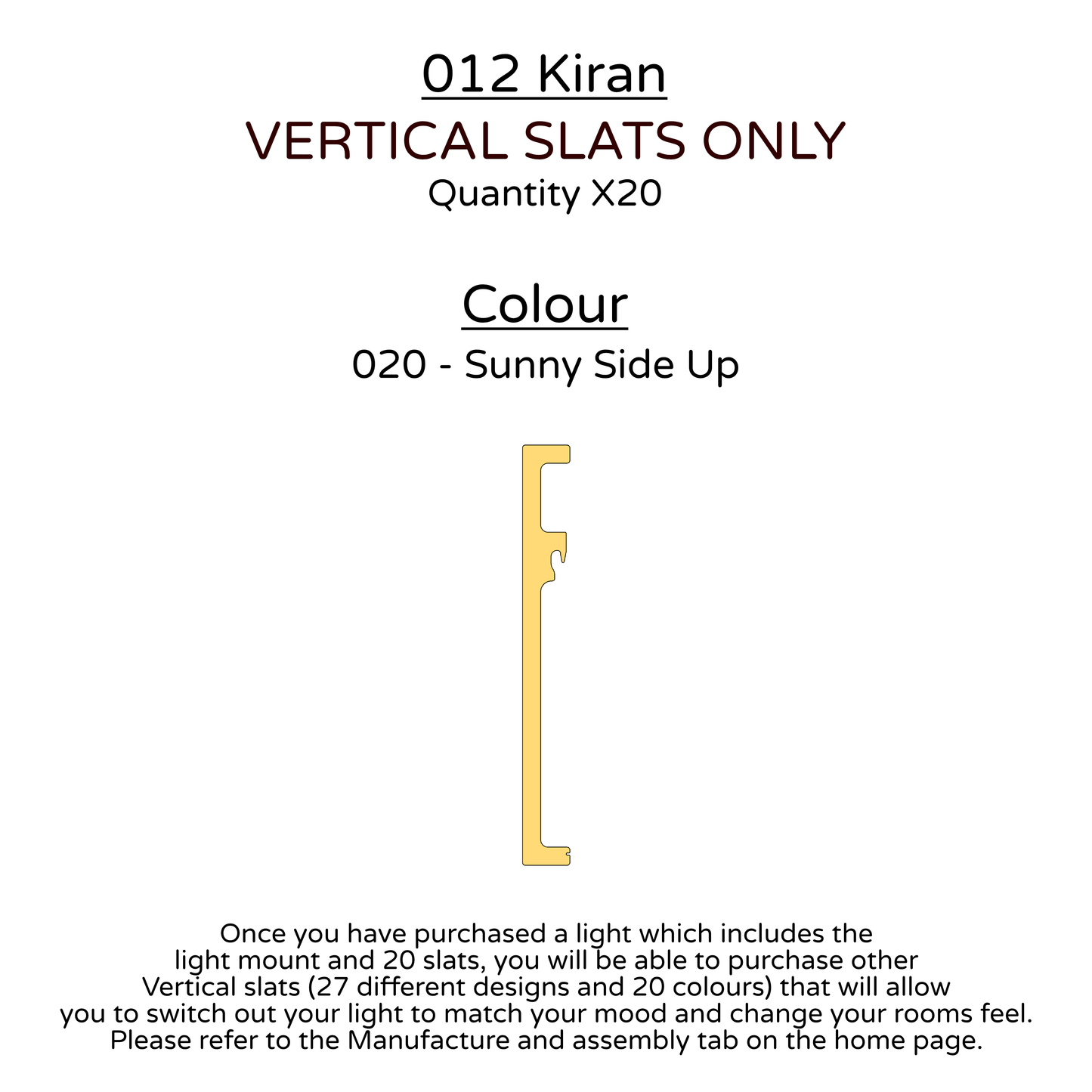 Ceiling Light - Vertical Slats - 012 Kiran