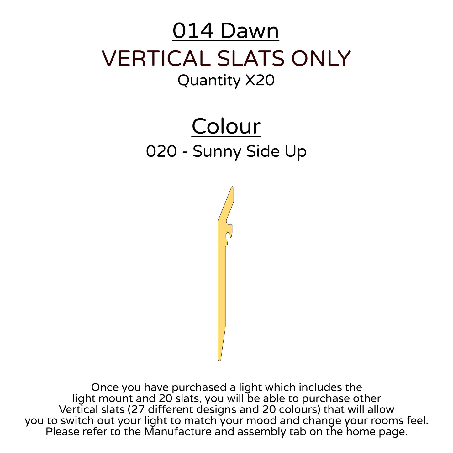 Ceiling Light - Vertical Slats - 014 Dawn