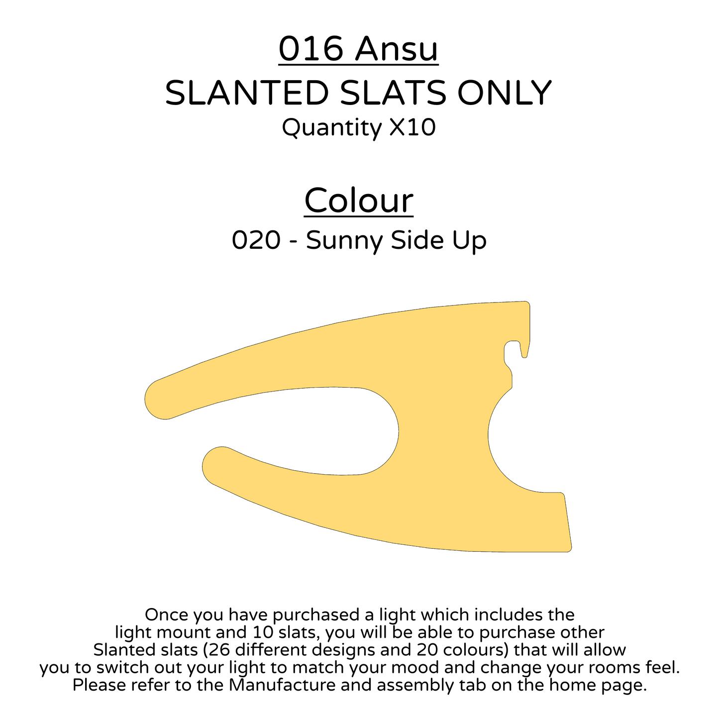 Ceiling Light - Slanted Slats - 016 Ansu