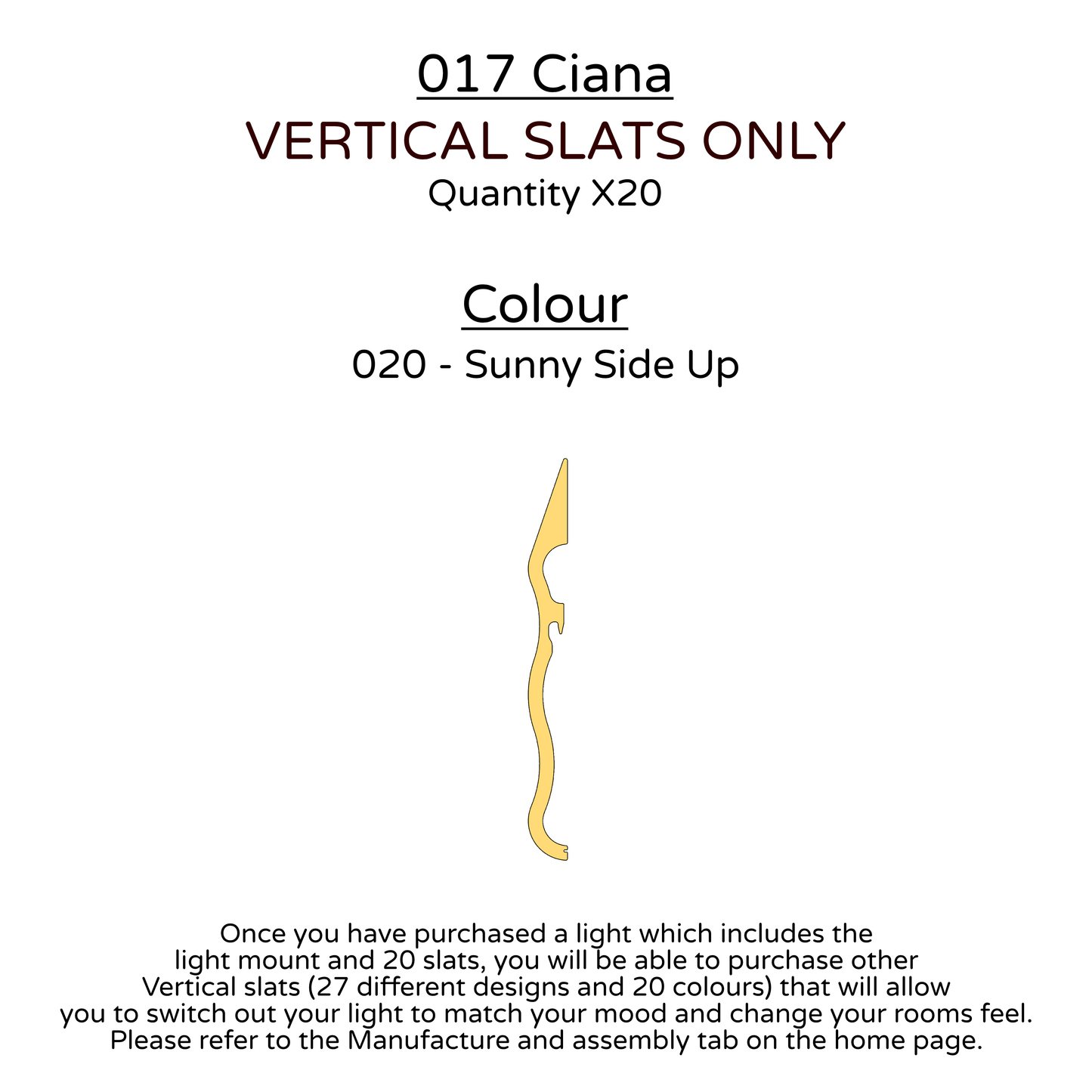 Ceiling Light - Vertical Slats - 017 Ciana