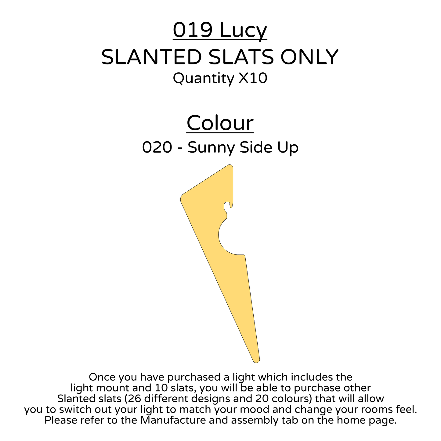 Ceiling Light - Slanted Slats - 019 Lucy