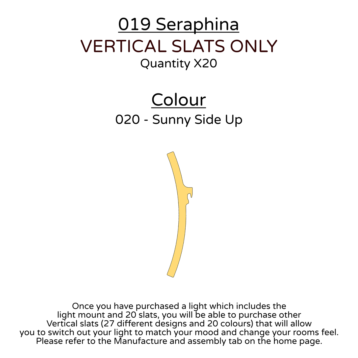 Ceiling Light - Vertical Slats - 019 Seraphina