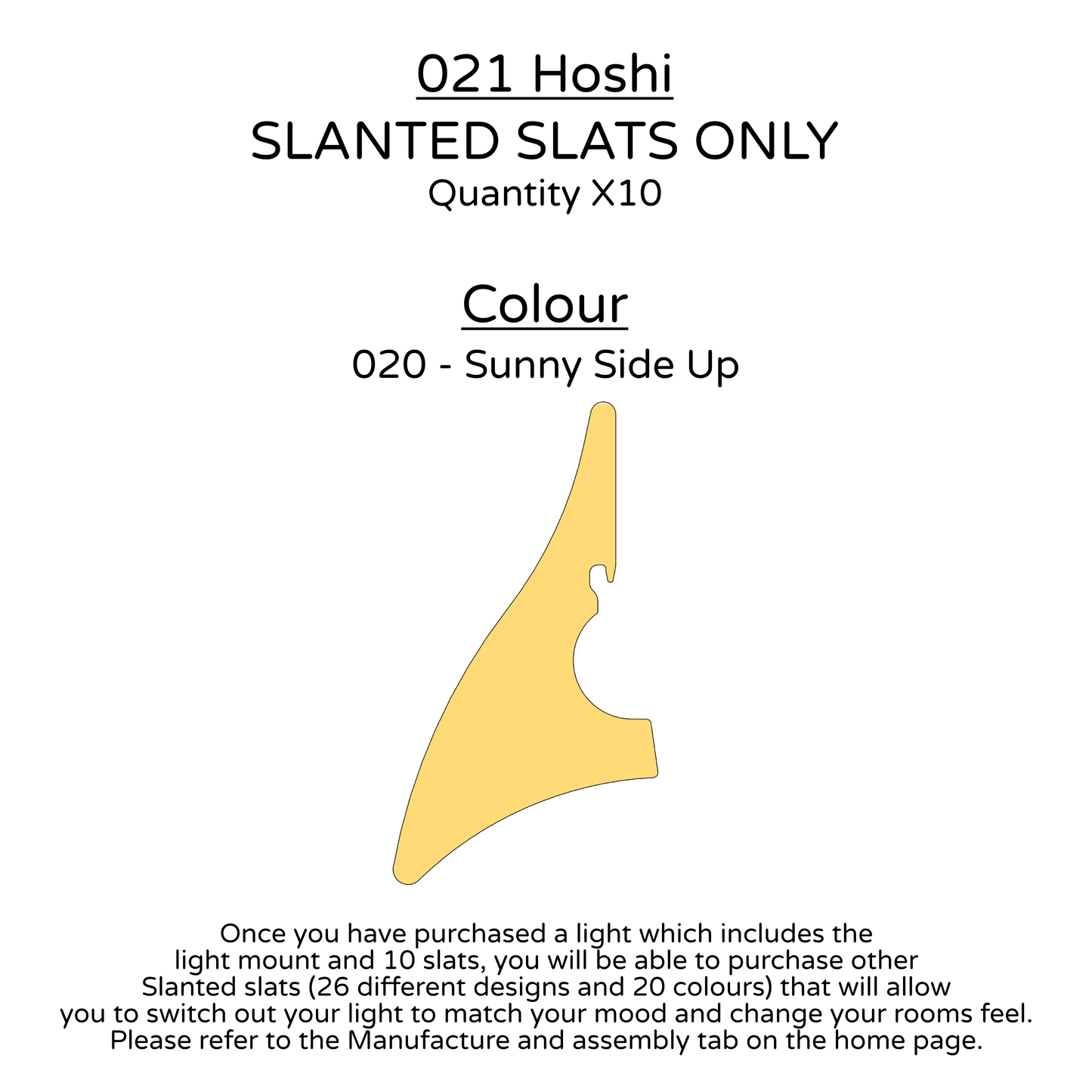 Ceiling Light - Slanted Slats - 021 Hoshi