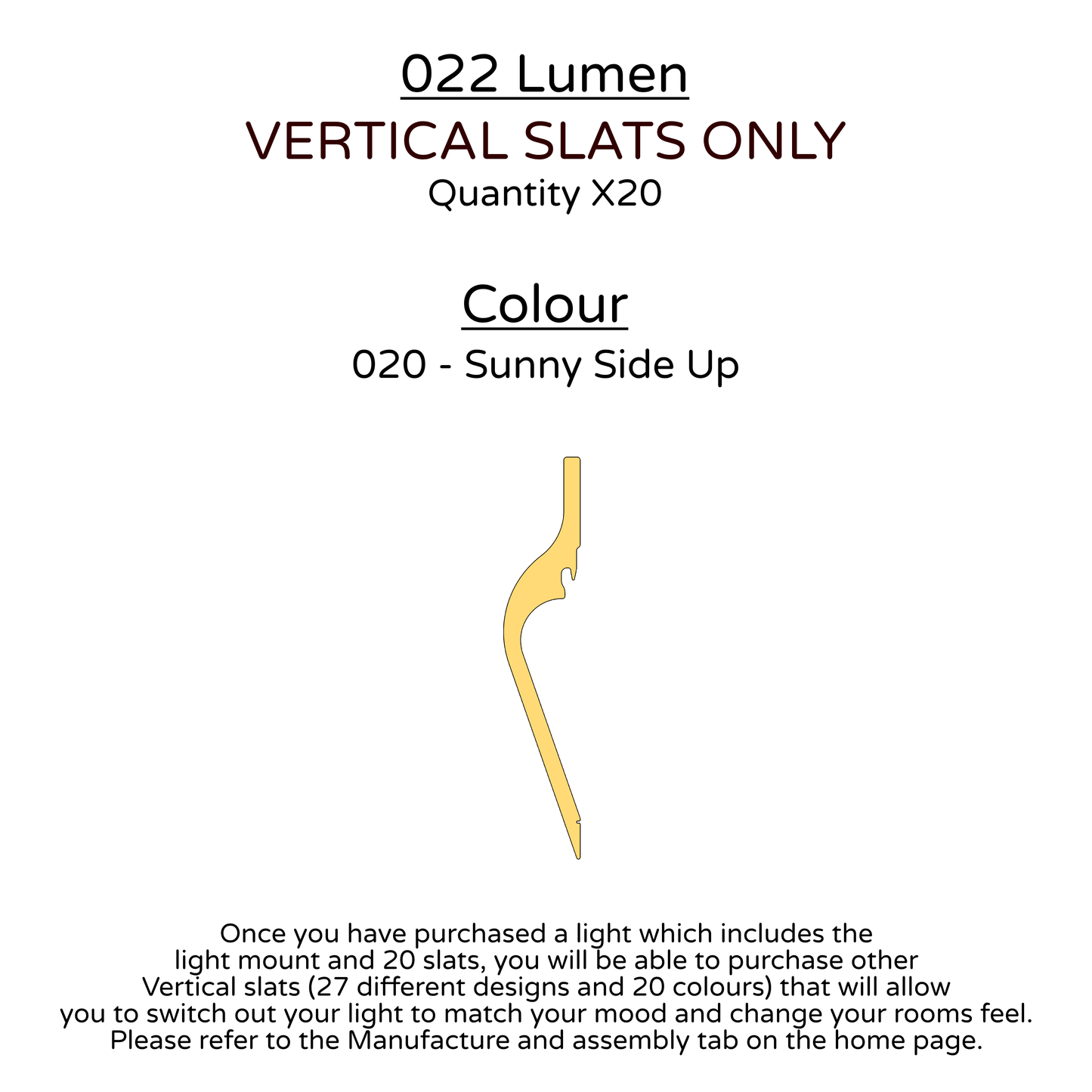 Ceiling Light - Vertical Slats - 022 Lumen