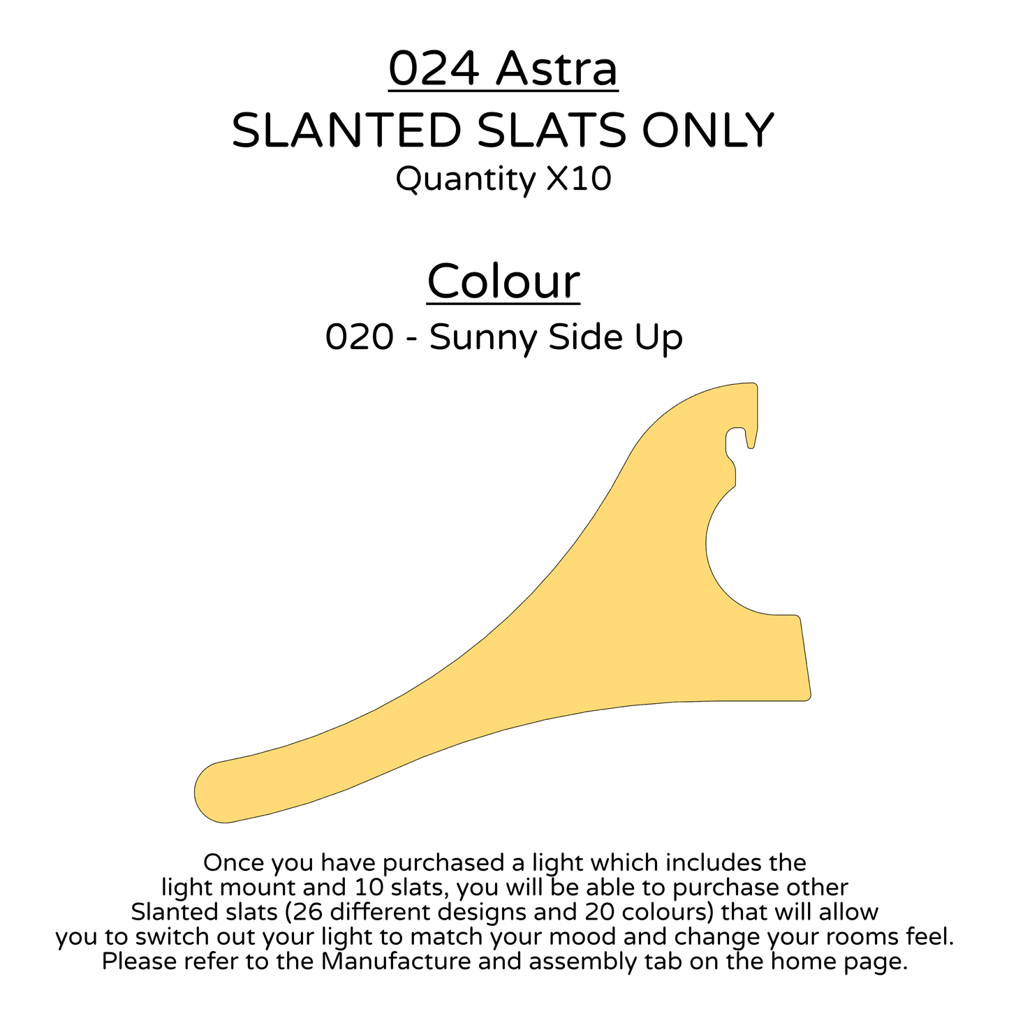 Ceiling Light - Slanted Slats - 024 Astra