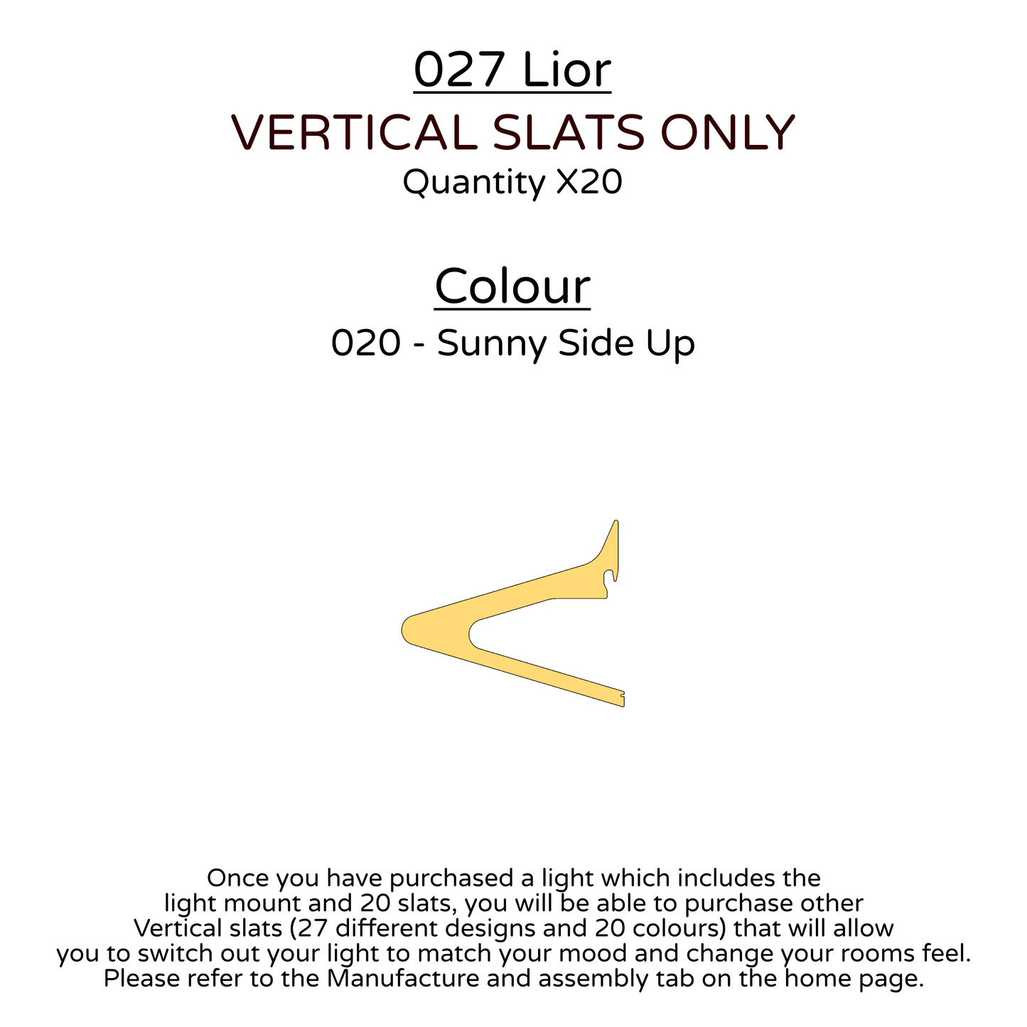 Ceiling Light - Vertical Slats - 027 Lior