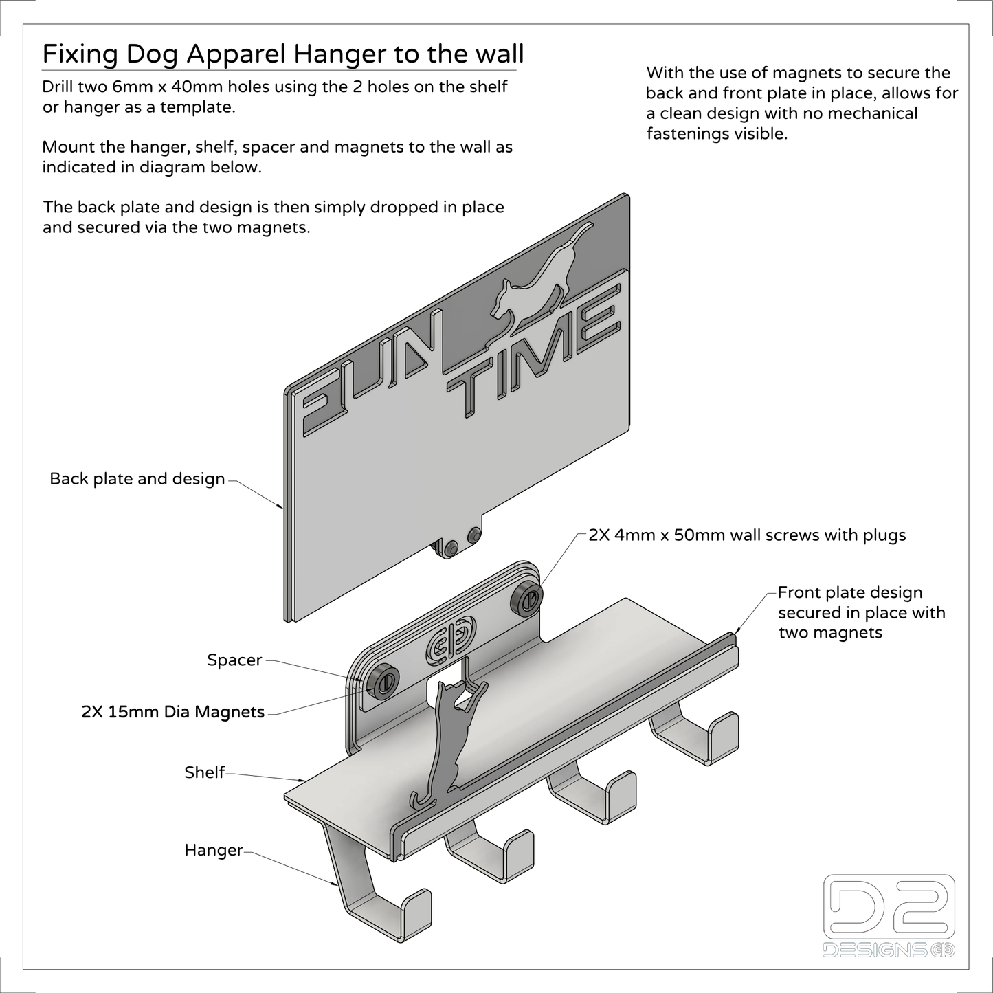 Dog Apparel Hanger - 04 - Fun Time