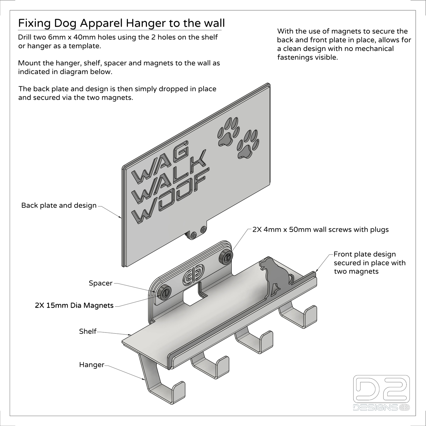 Dog Apparel Hanger - 07 _ Wag Walk Woof