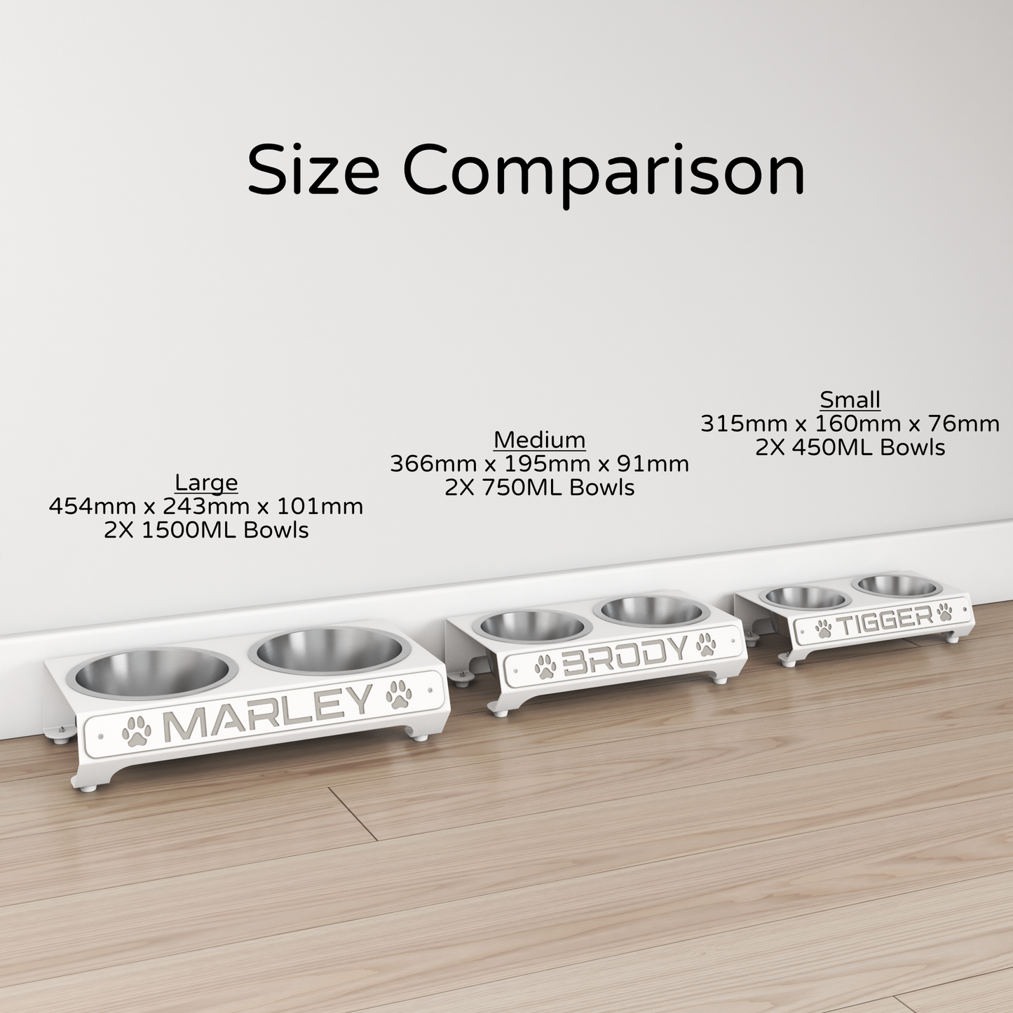 Dog - Personalized Bowl Stand - Medium