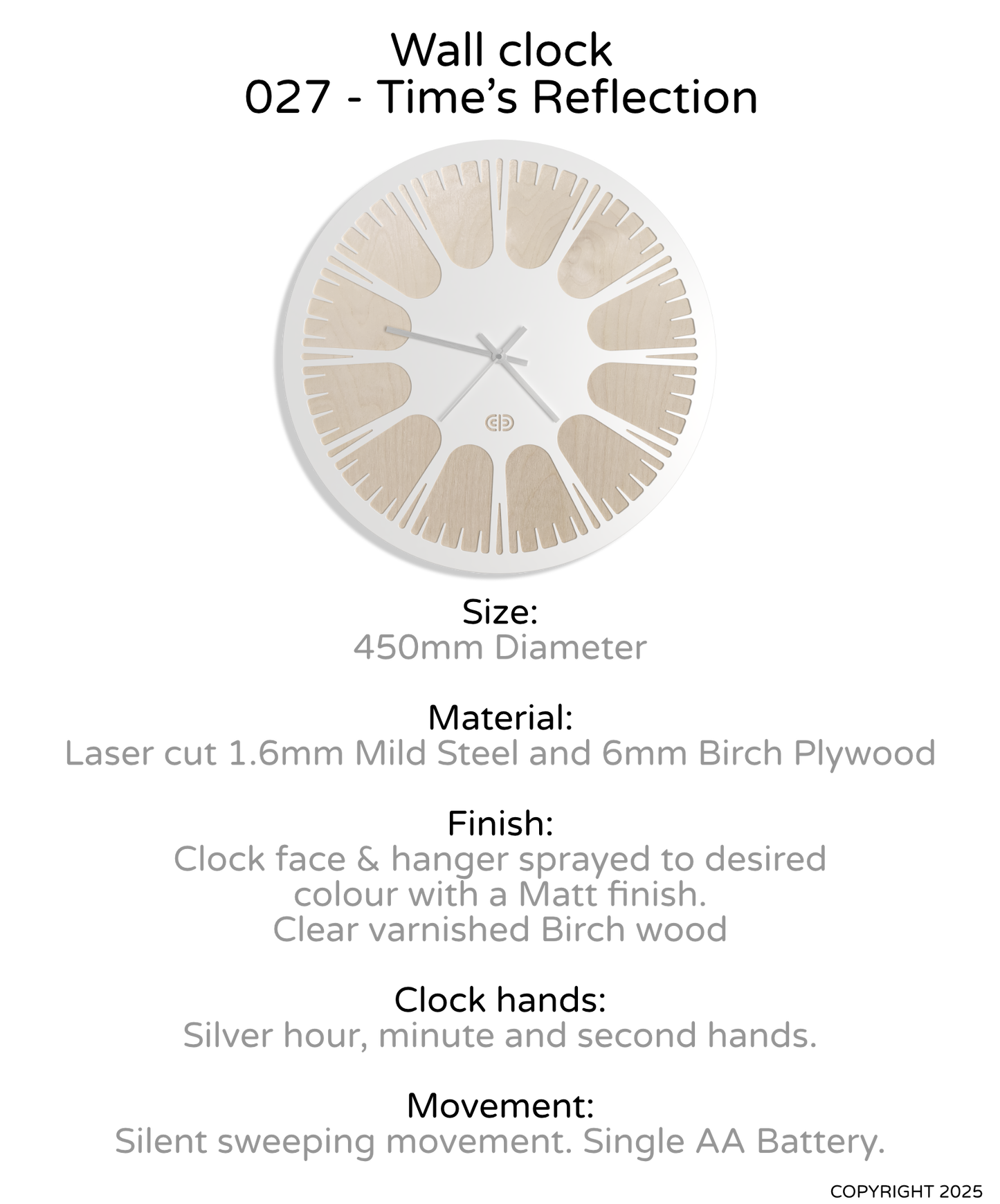 Wall clock - 027 - Time’s Reflection