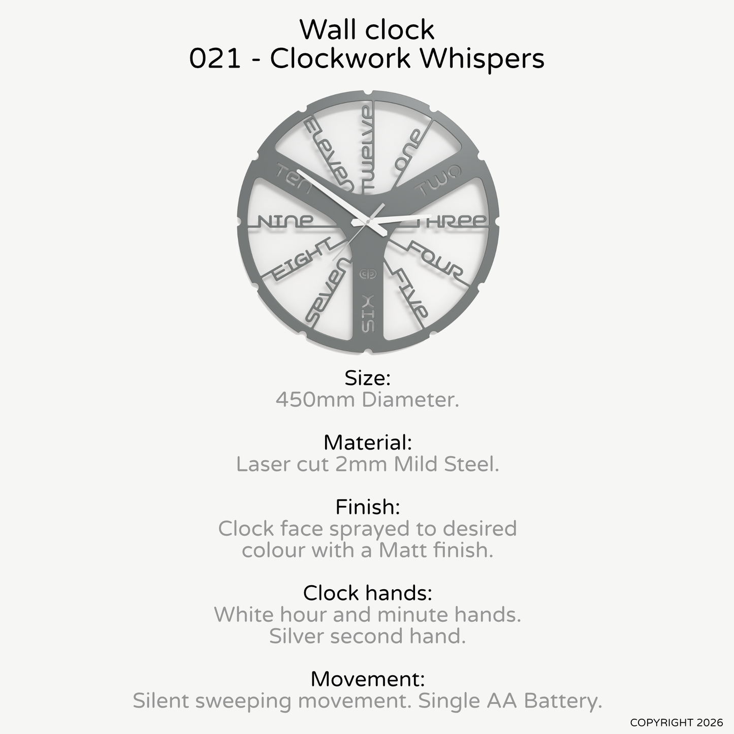 Wall clock - Floating - 001 - Clockwork Whispers