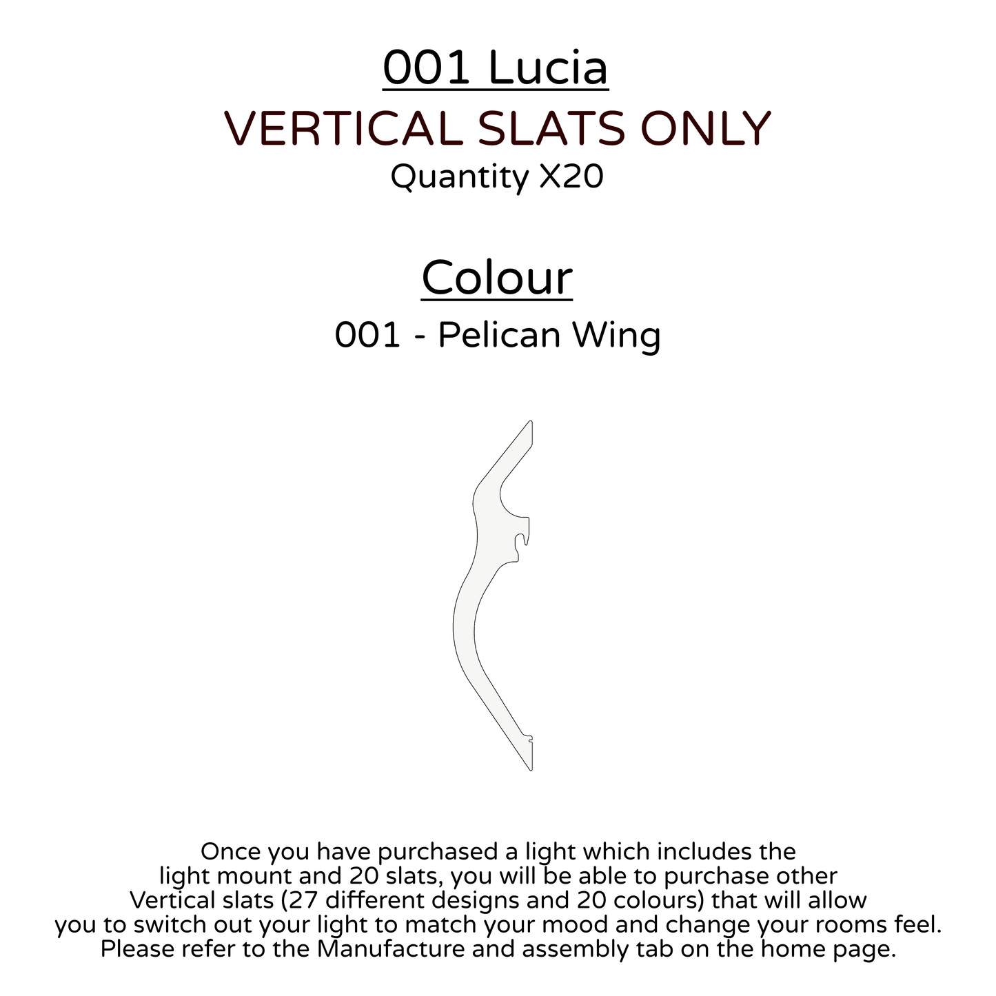 Ceiling Light - Vertical Slats - 001  Lucia