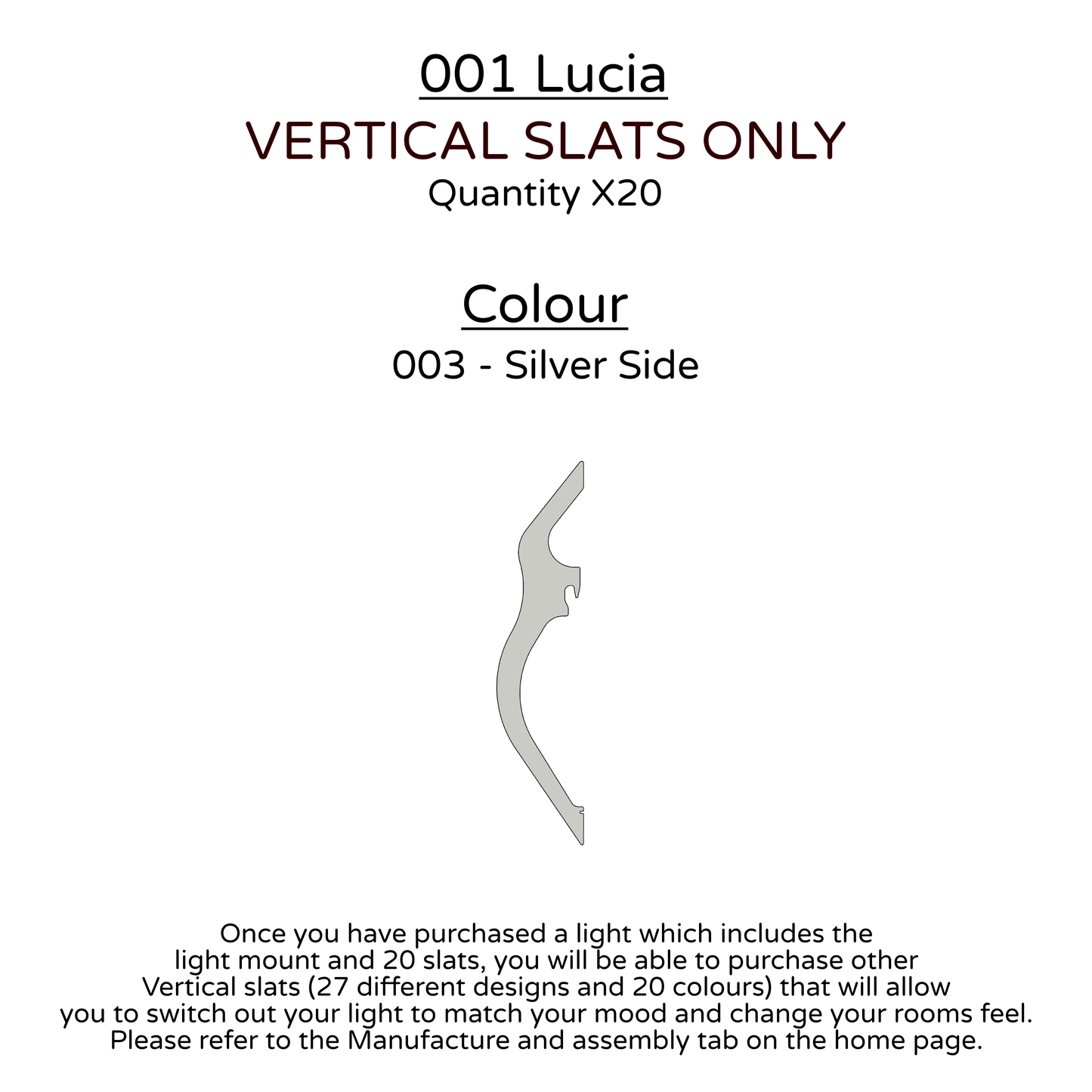 Ceiling Light - Vertical Slats - 001  Lucia