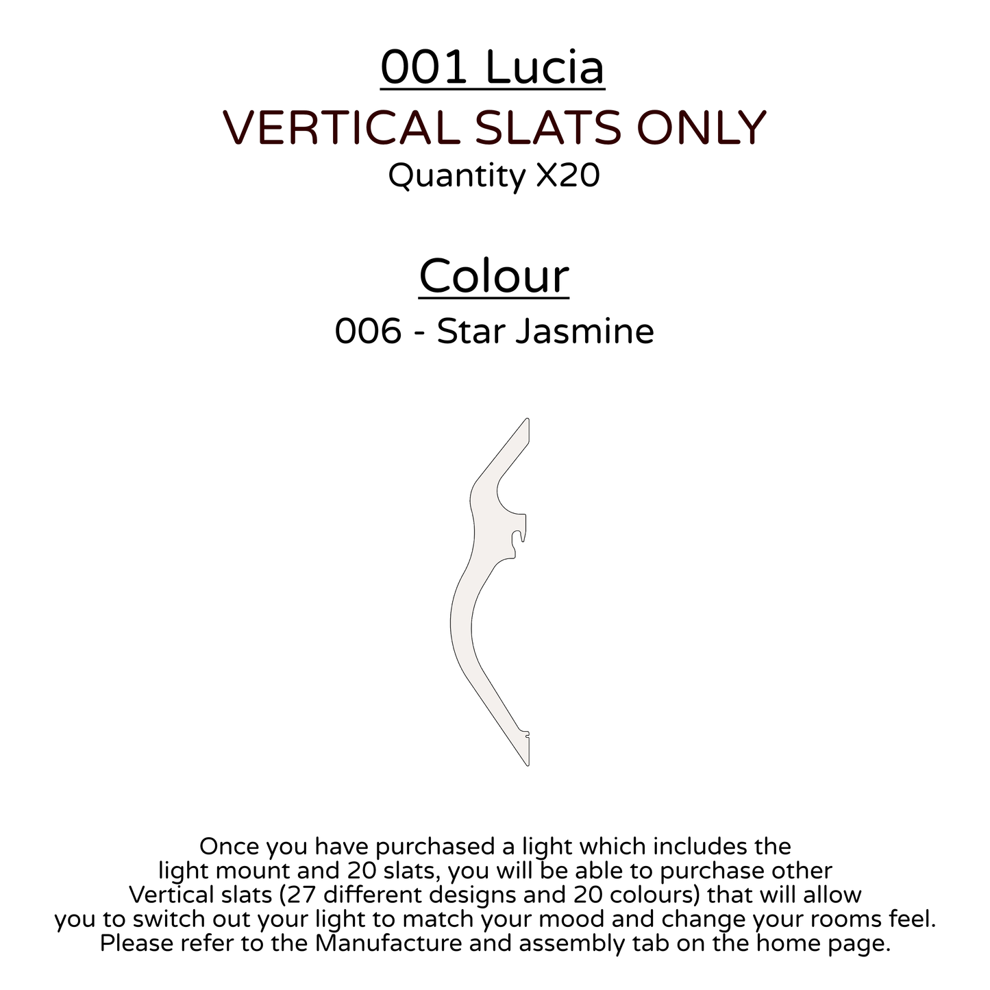 Ceiling Light - Vertical Slats - 001  Lucia