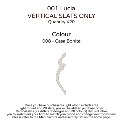 Ceiling Light - Vertical Slats - 001  Lucia