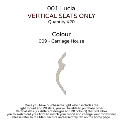Ceiling Light - Vertical Slats - 001  Lucia