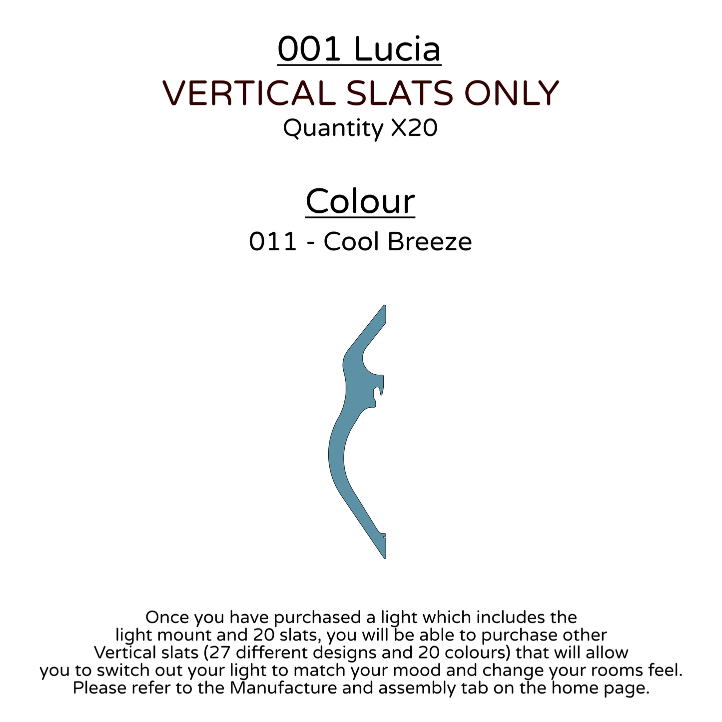 Ceiling Light - Vertical Slats - 001  Lucia