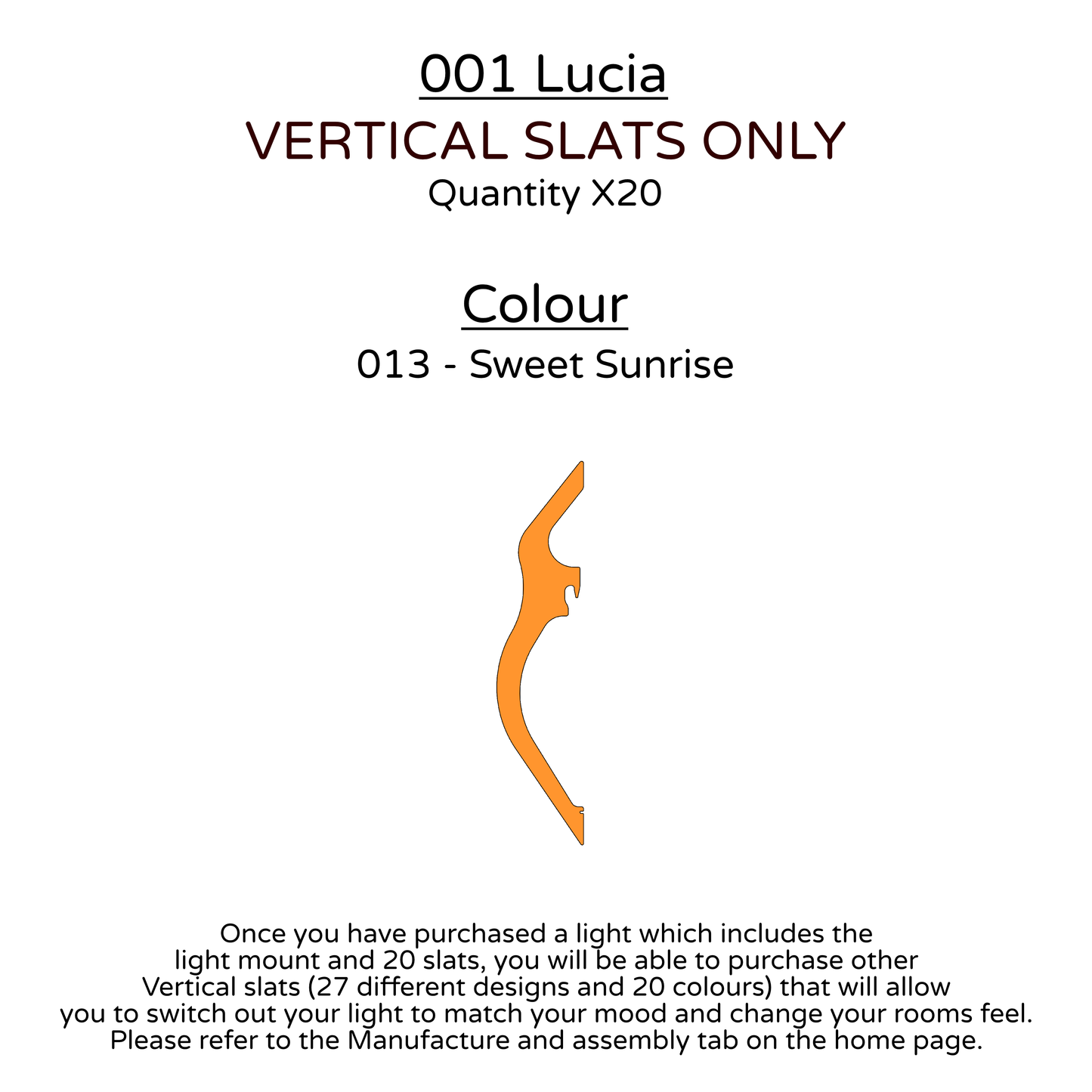 Ceiling Light - Vertical Slats - 001  Lucia