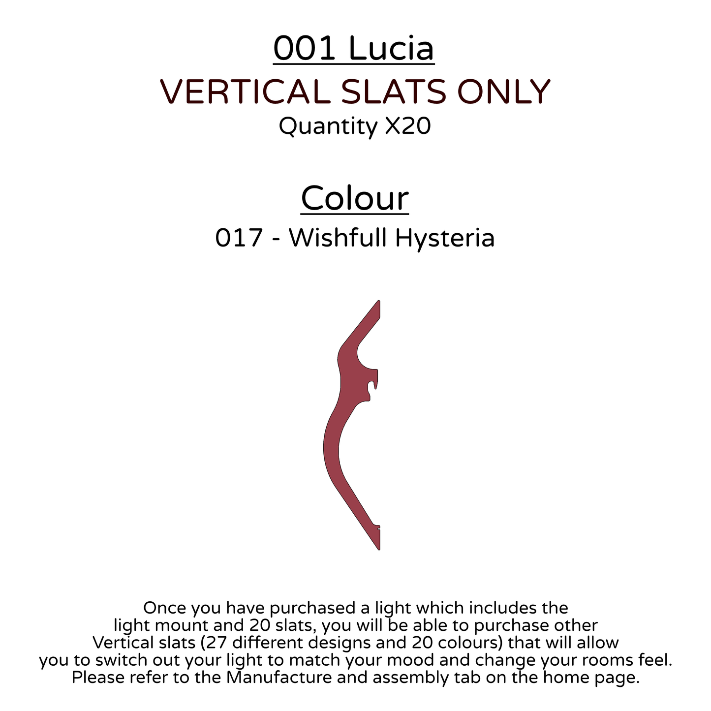 Ceiling Light - Vertical Slats - 001  Lucia