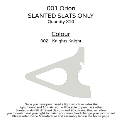 Ceiling Light - Slanted Slats - 001 Orion
