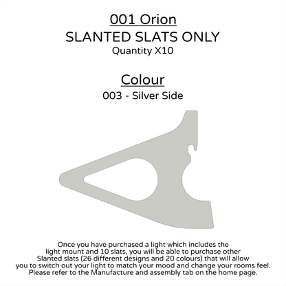 Ceiling Light - Slanted Slats - 001 Orion