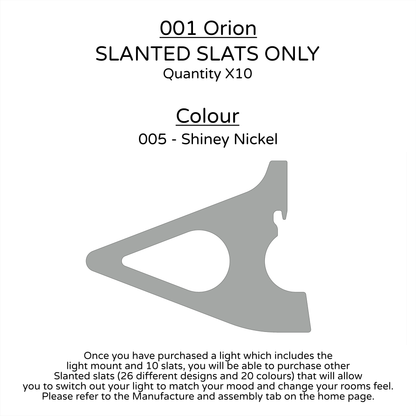 Ceiling Light - Slanted Slats - 001 Orion