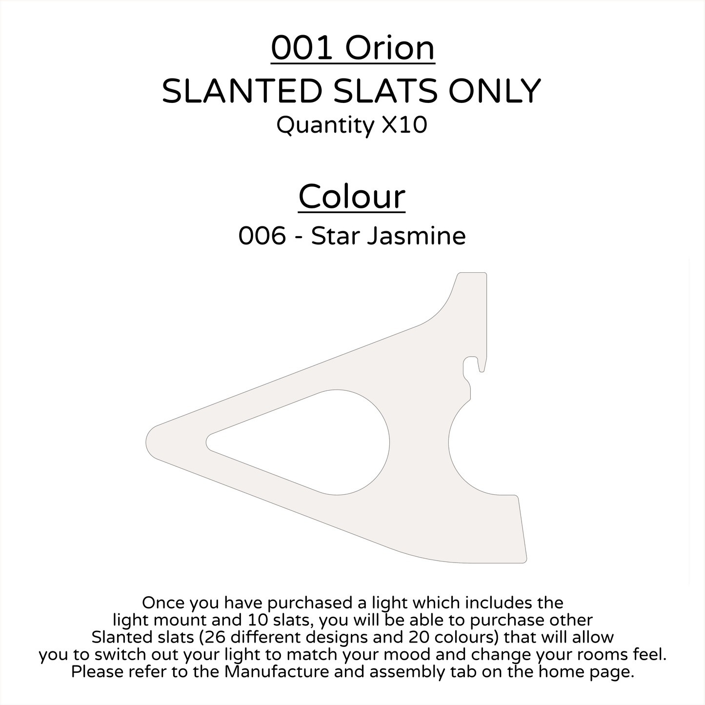 Ceiling Light - Slanted Slats - 001 Orion