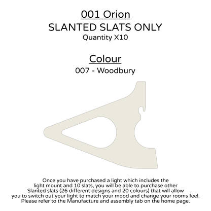 Ceiling Light - Slanted Slats - 001 Orion