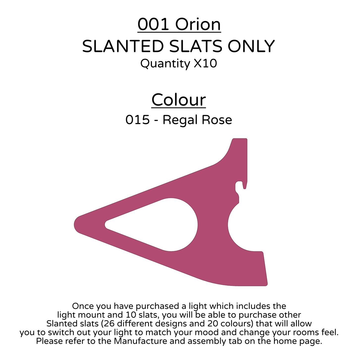 Ceiling Light - Slanted Slats - 001 Orion