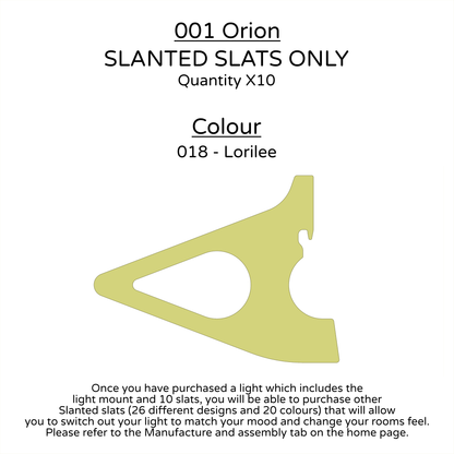 Ceiling Light - Slanted Slats - 001 Orion