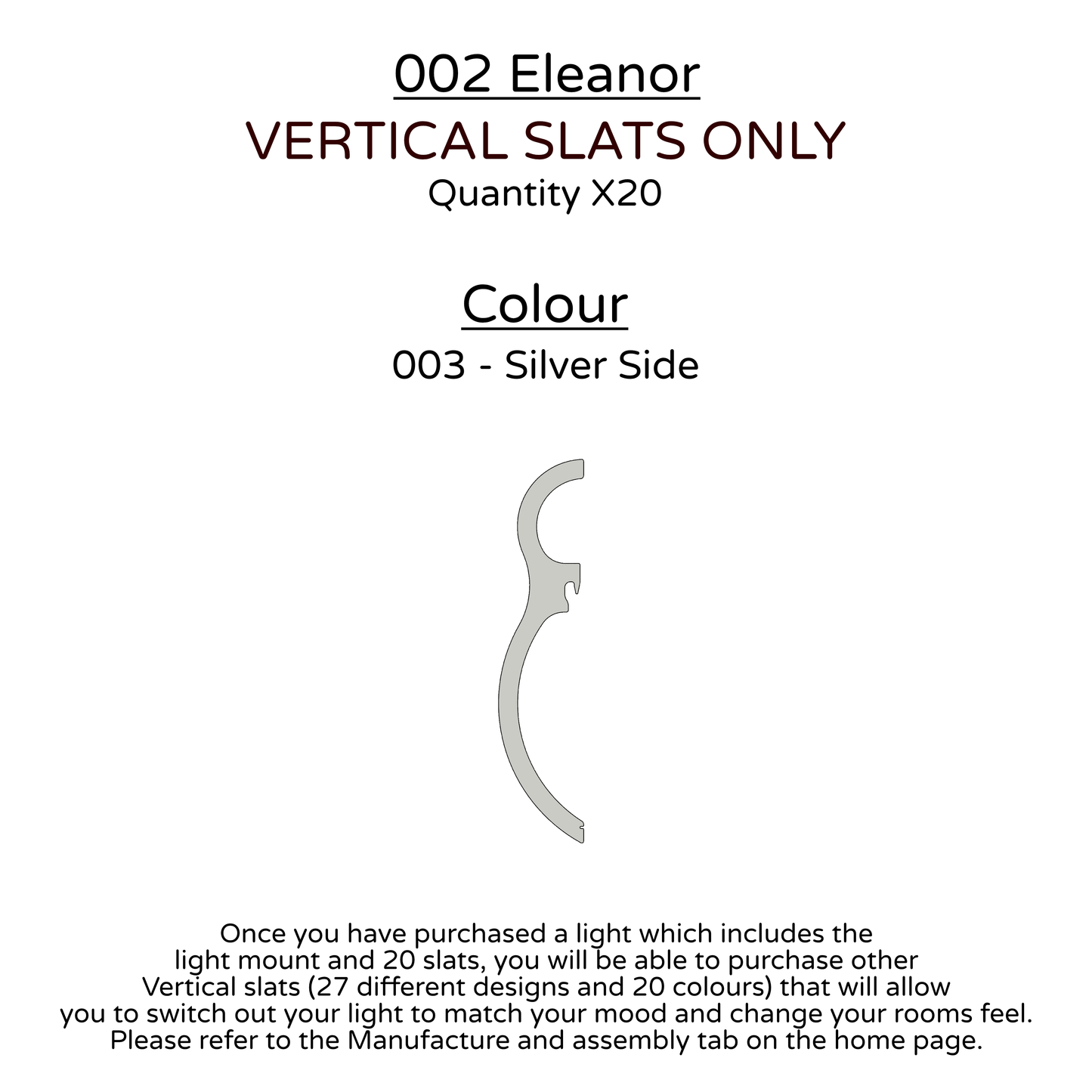 Ceiling Light - Vertical Slats - 002 Eleanor