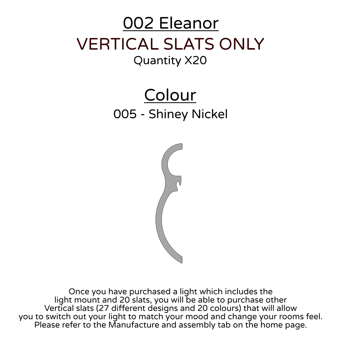 Ceiling Light - Vertical Slats - 002 Eleanor