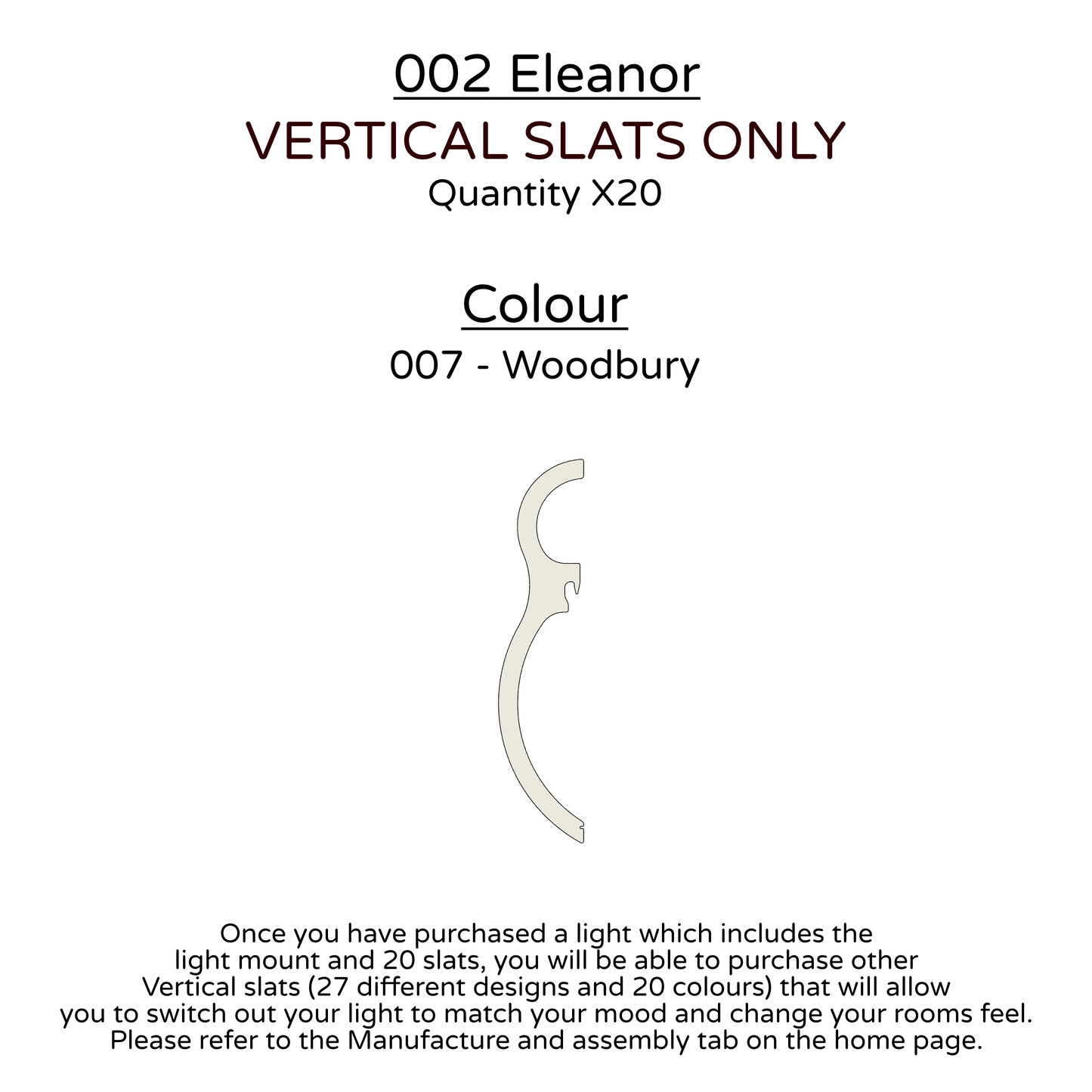 Ceiling Light - Vertical Slats - 002 Eleanor