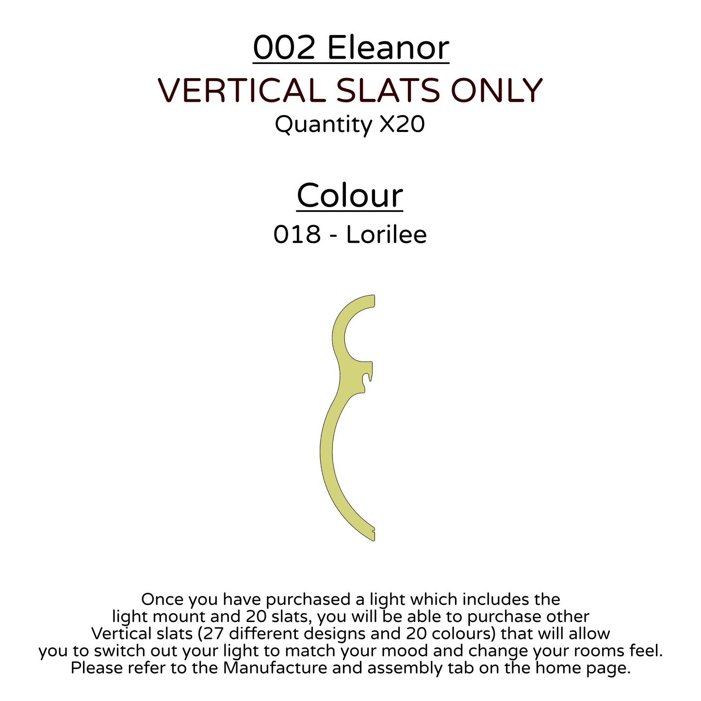 Ceiling Light - Vertical Slats - 002 Eleanor