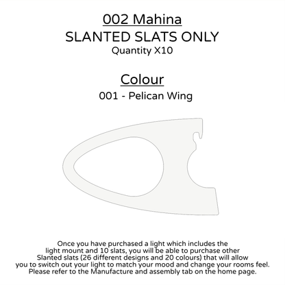 Ceiling Light - Slanted Slats - 002 Mahina