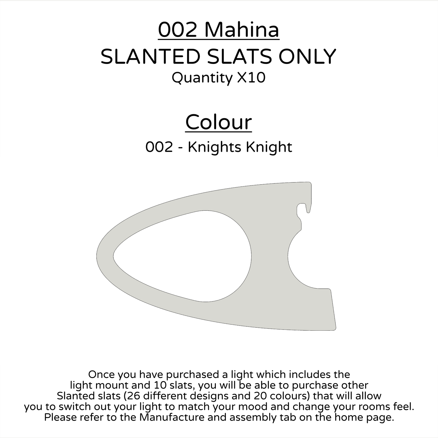 Ceiling Light - Slanted Slats - 002 Mahina