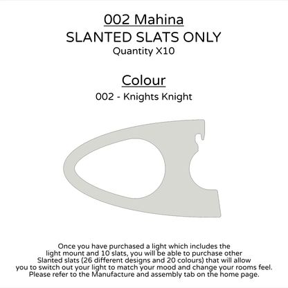 Ceiling Light - Slanted Slats - 002 Mahina