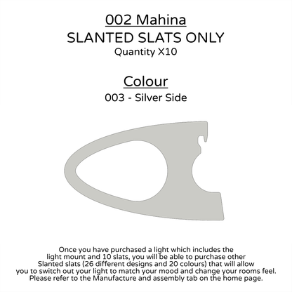 Ceiling Light - Slanted Slats - 002 Mahina