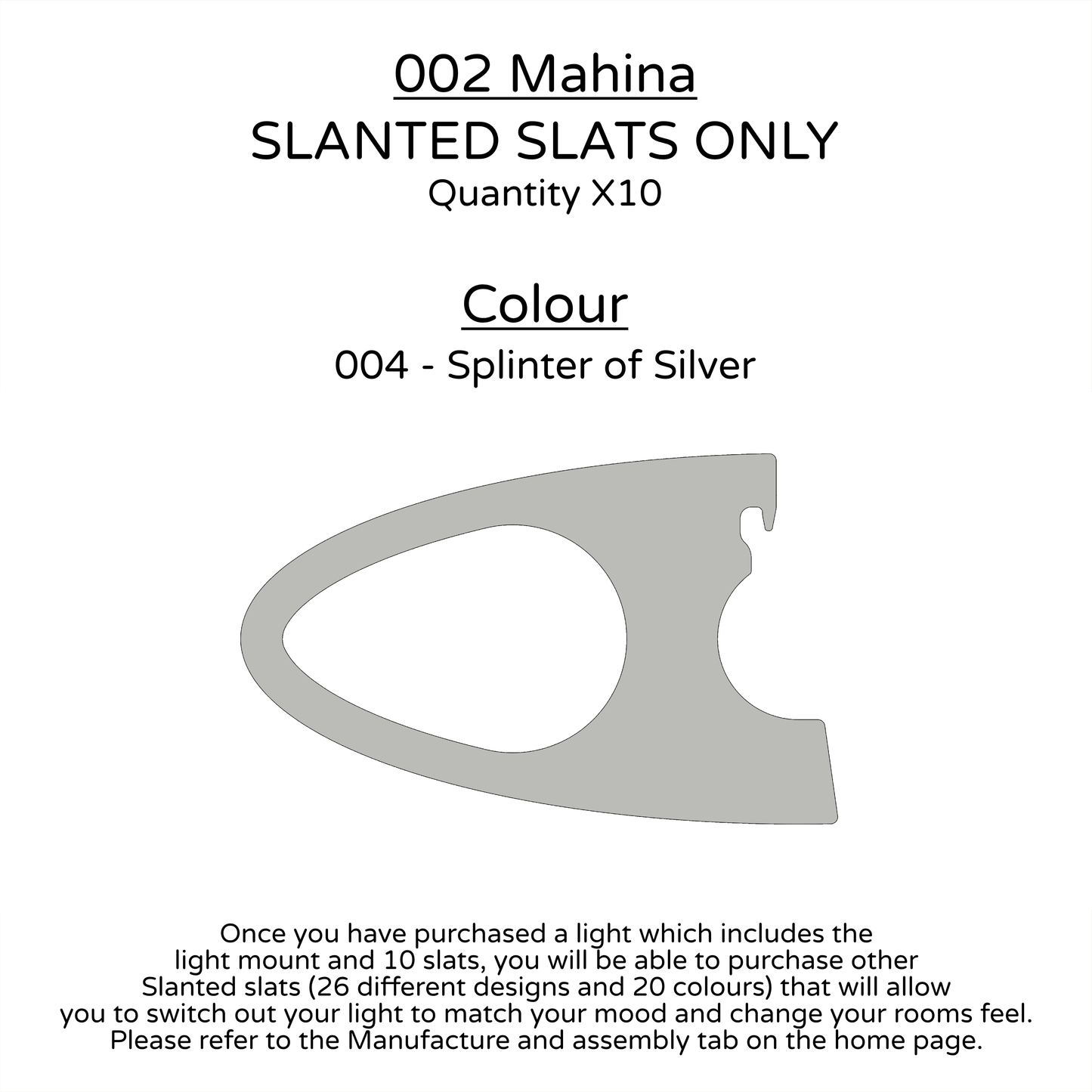 Ceiling Light - Slanted Slats - 002 Mahina