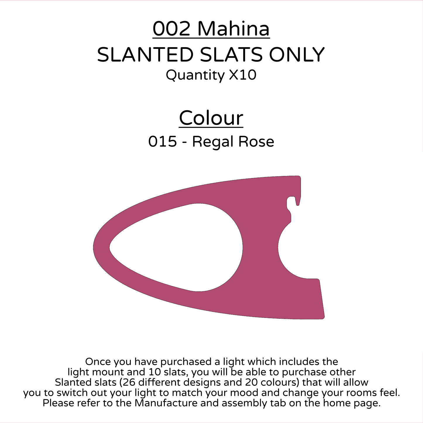 Ceiling Light - Slanted Slats - 002 Mahina