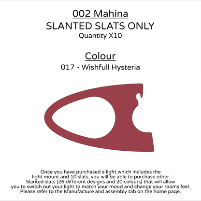 Ceiling Light - Slanted Slats - 002 Mahina