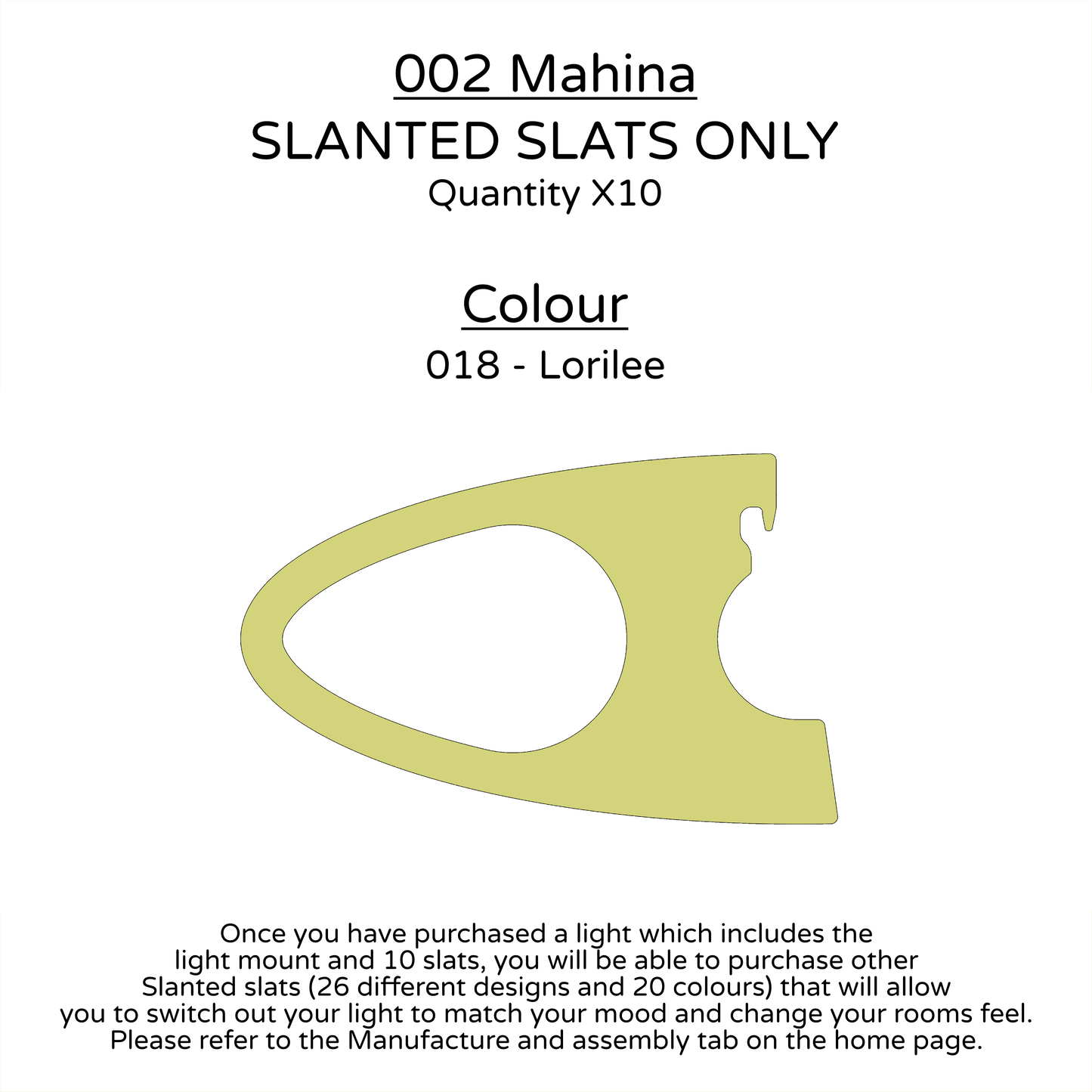 Ceiling Light - Slanted Slats - 002 Mahina