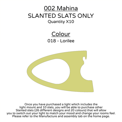 Ceiling Light - Slanted Slats - 002 Mahina