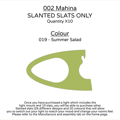 Ceiling Light - Slanted Slats - 002 Mahina